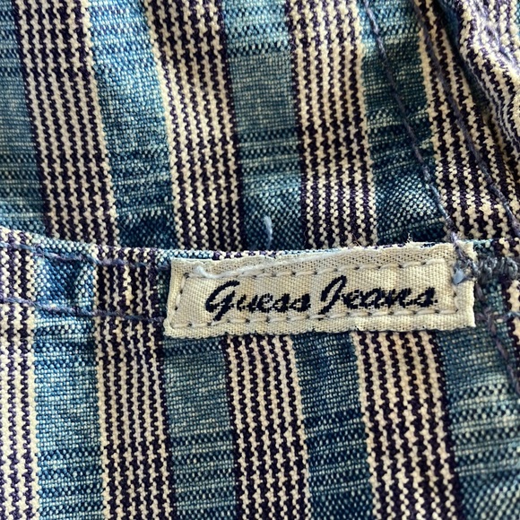 Vintage 90s Guess U.S.A. Plaid Overall Shortalls Romper Jumpsuit S - Picture 13 of 16